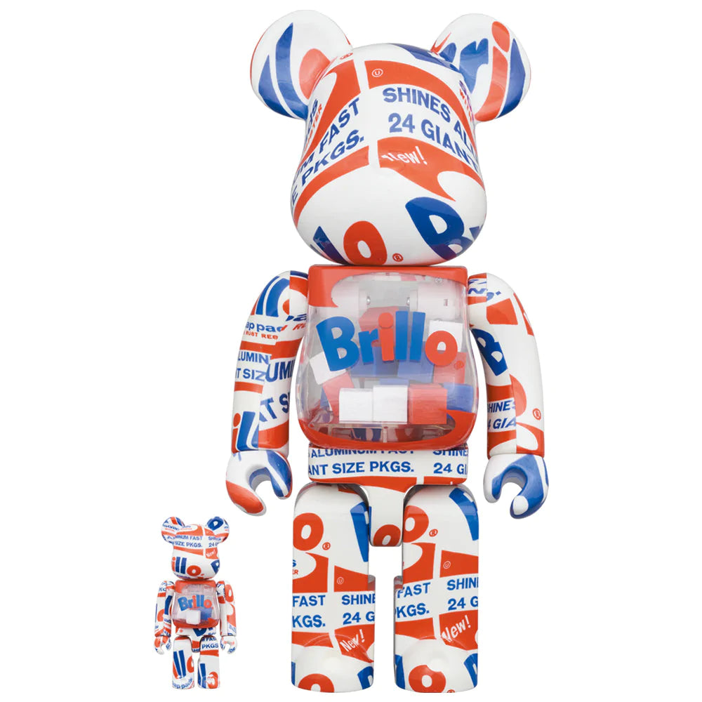 Bearbrick 100 400 Set Andy Warhol Brillo LIFT